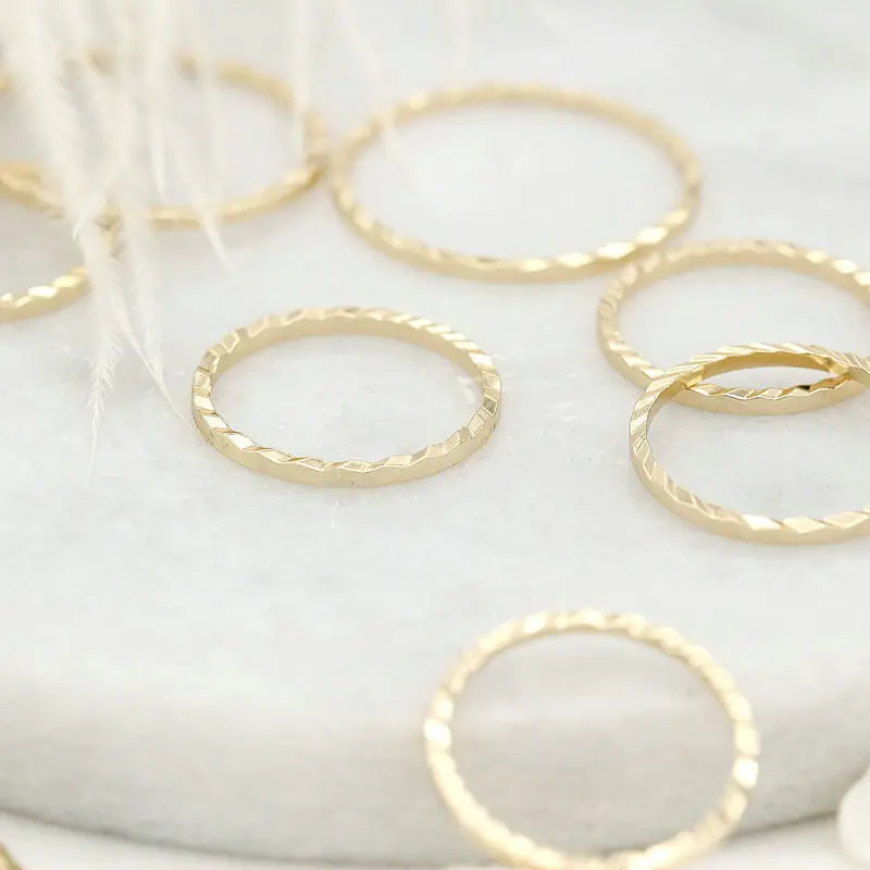 Top Trends: 10PCS 8MM 16MM 20MM 14K Gold Plated Brass Closed Rings Round Circle Charms Pendants High Quality Jewelry Findings Accessories Shoppable Styles - Image 2