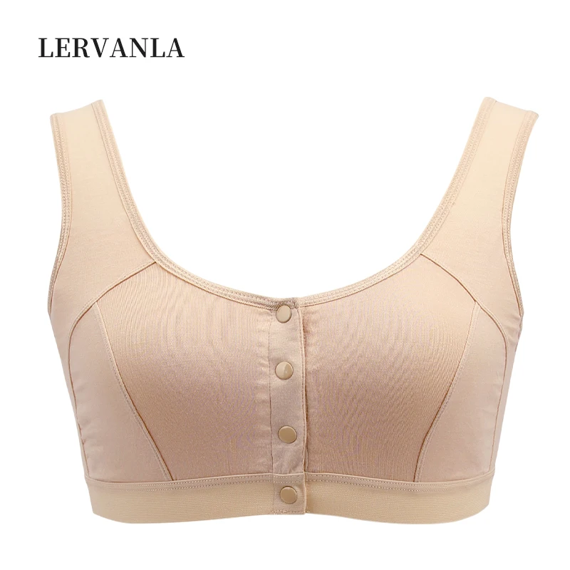 Top Trends: LERVANLA 6031 Mastectomy Bra With Pockets Front Closure Cotton Plus Size Lingerie For Post Surgery Women Silicone Insert Shoppable Styles