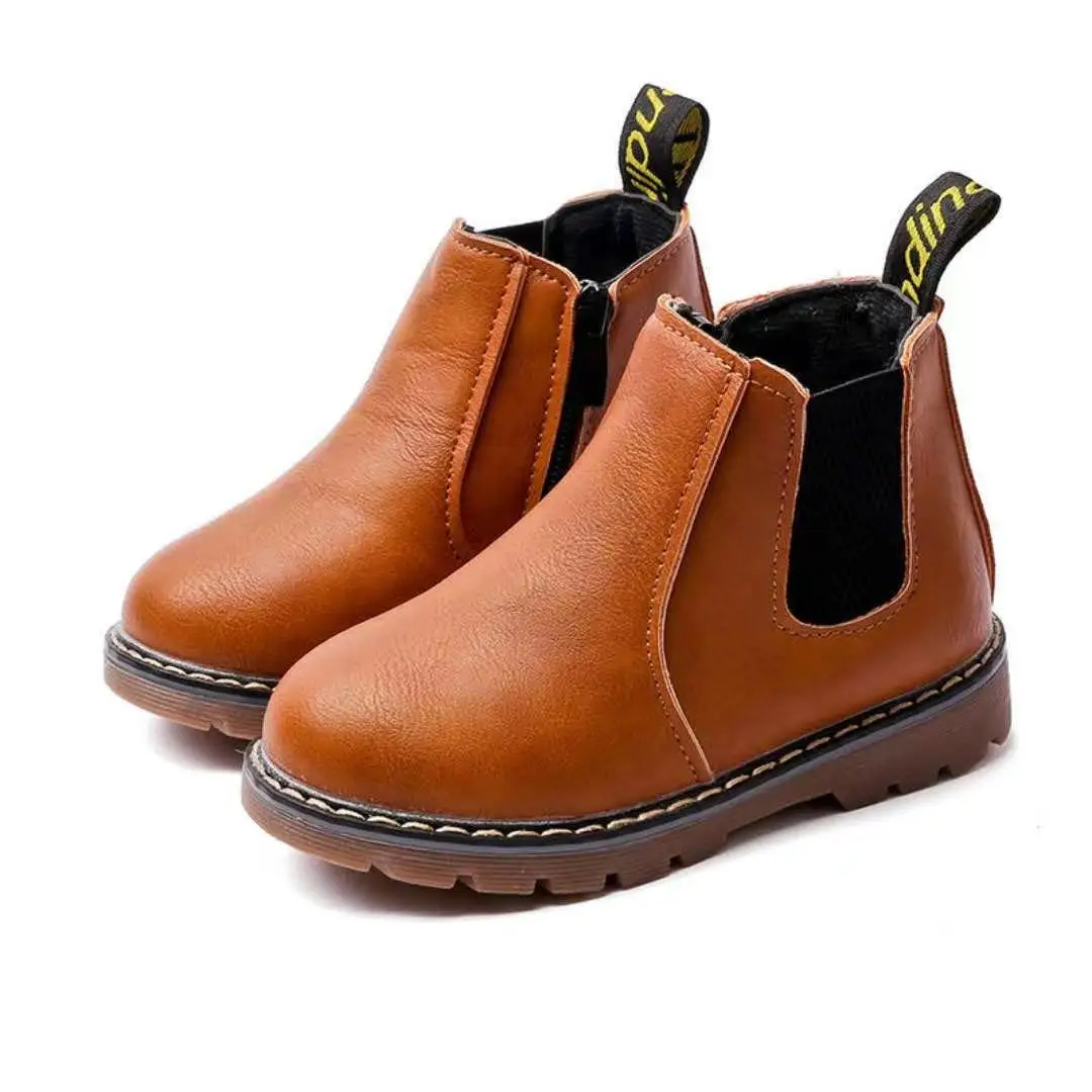 Top Trends: Children Shoes Fashion Kids Boots 2022 Autumn Winter Soft Leather Riding Boots Warm Fur Boys Ankle Boots Baby Girls Casual Shoes Shoppable Styles