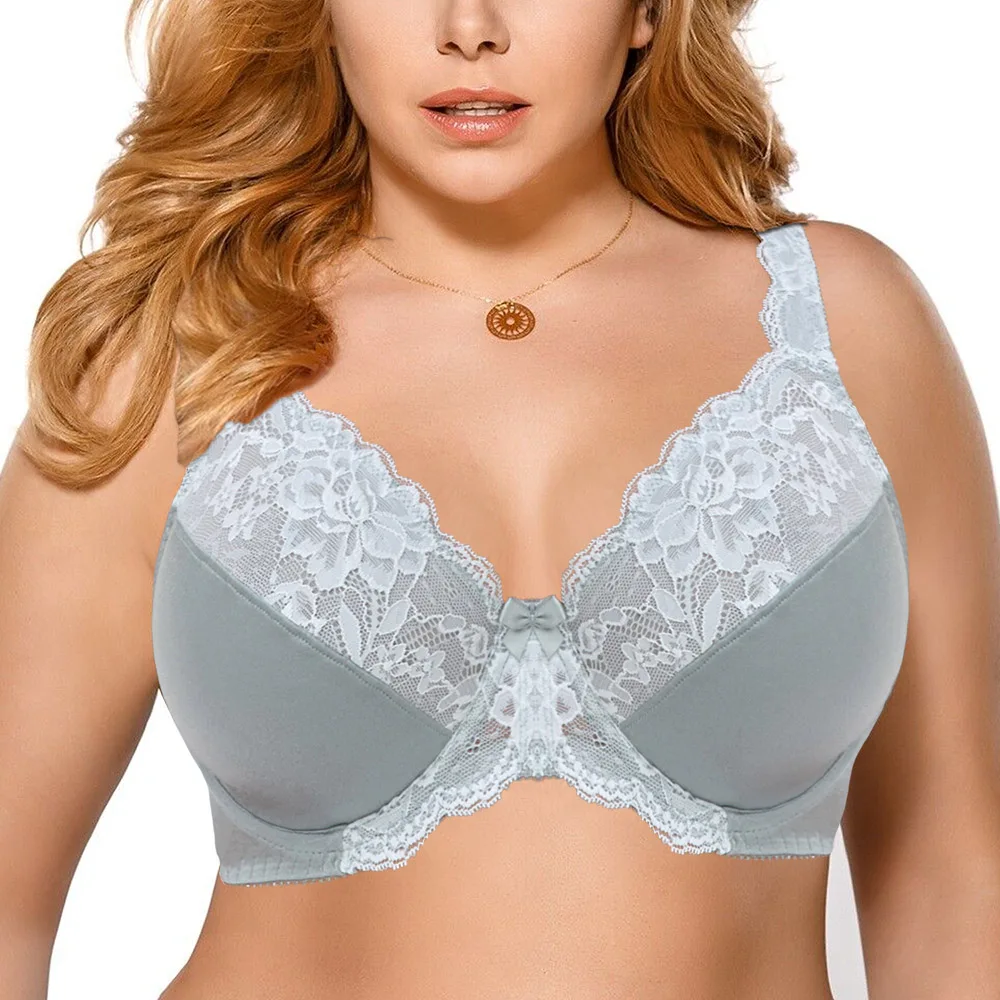 Top Trends: New Bras For Women&#039;s Underwear Sexy Lace Soft Unlined Underwire Bras Sexy Lingerie Full Cup Plus Size Bra C D E F G H I J Cup Shoppable Styles