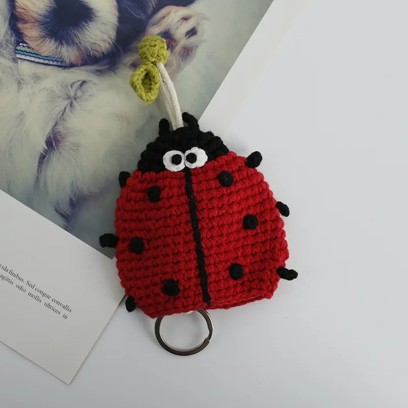 Top Trends: Creative Insect Crochet Keychain For Keys Storage Knitting Ladybug Bag Keyrings For Car Keys Handmake Knit Bee Keyring Wholesale Shoppable Styles