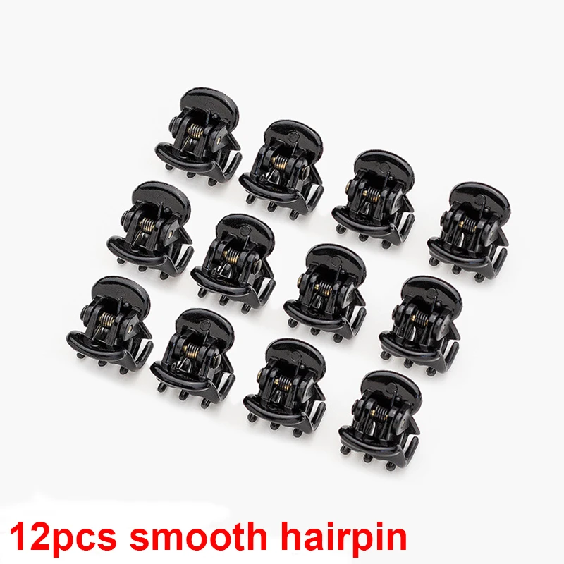 Top Trends: 12pcs / pack Hair Claw Clips For Women Girls Accessories Black Brown Transparent Plastic Mini Claws Hairclip Clamp Gifts Shoppable Styles