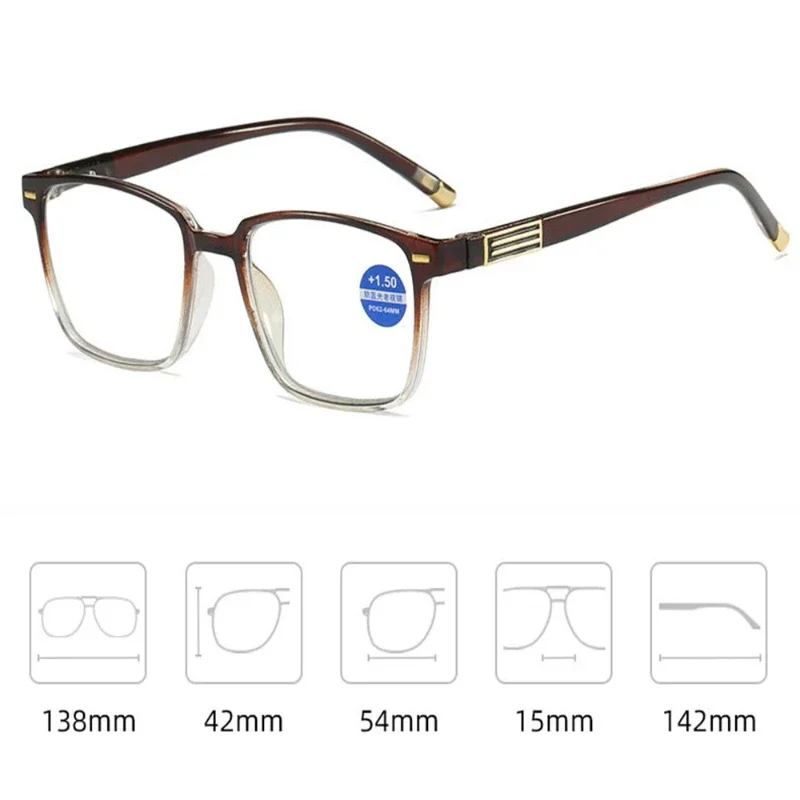 Top Trends: Fashion Men's Reading Glasses Unisex Anti-blue Business Presbyopia Eyeglasses Retro Far Sight Prescription Eyewear 0 To + 4.0 Shoppable Styles - Image 6