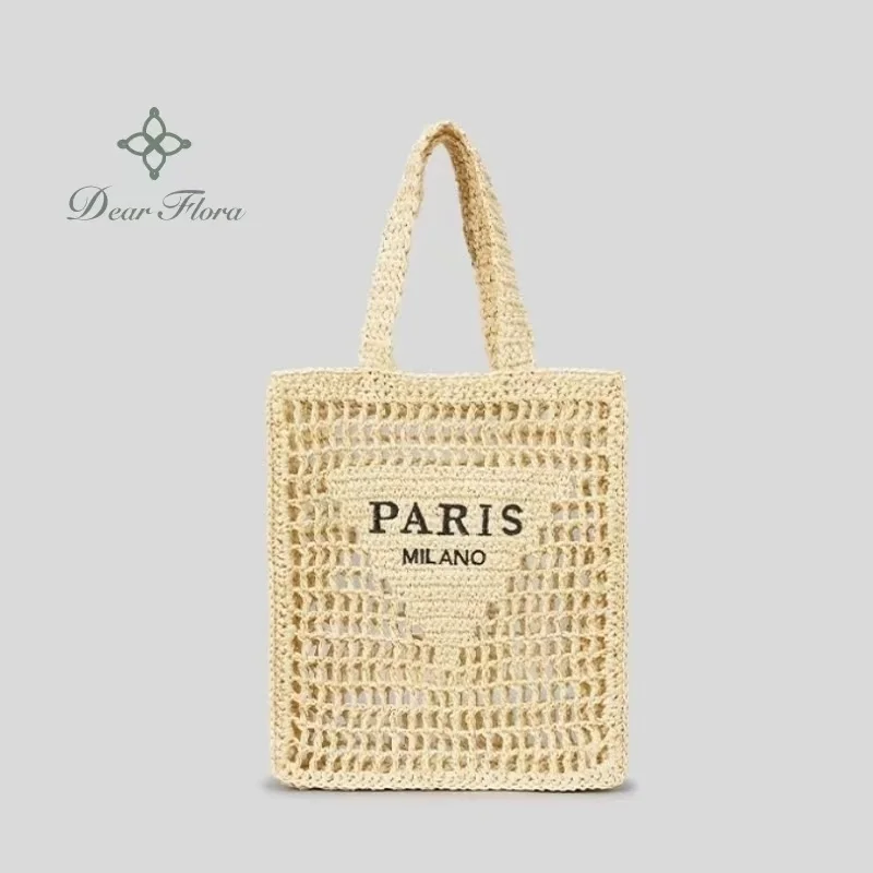 Top Trends: Women Summer Beach Vacation Fashion Straw Knitting Shoulder Bag Hollow Out Handwoven Handbag Portable Large Capacity Casual Tote Shoppable Styles