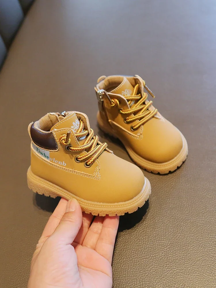 Top Trends: Autumn Winter New Baby Short Boots Fashion Yellow Kids Boots Infant First Walkers Children's Casual Shoes Unisex Outdoor Boot Shoppable Styles