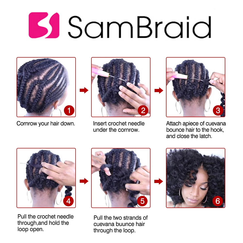 Top Trends: SAMBRAID Synthetic 8 Inch 22 Strands Jumpy Wand Curls Crochet Hair Jamaican Bounce Crochet Hair Curly Crochet Braids Hair Shoppable Styles - Image 5