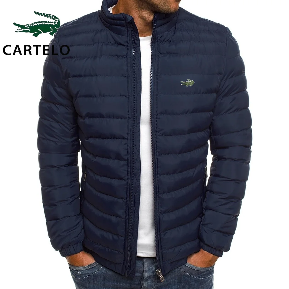 Top Trends: CARTELO Winter Jacket Men&#039;s Stand Collar Down Jacket Fashion Casual Warm Jacket Brand Embroidered Parka Shoppable Styles