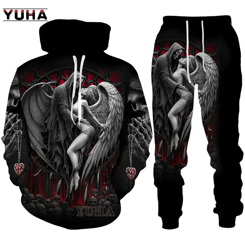 Top Trends: Men's Hoodies Sweatshirt 3D Print Horror Skull Streetwear Harajuku Pullover Hip Hop Jacket Men Women Tracksuit Oversized Hoodie Shoppable Styles - Image 2