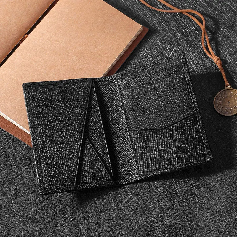 Top Trends: Customized Initials Genuine Leather Card Holder Bank Card Multi Card Slot Business Card Bag Commuter Wallet Men&#039;s Cover Wallet Shoppable Styles