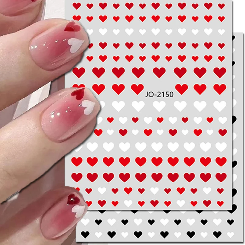 Top Trends: 3d Nail Art Decals Love Hearts Tulips Flowers Adhesive Sliders Nail Stickers Decoration For Nail Tips Beauty Shoppable Styles