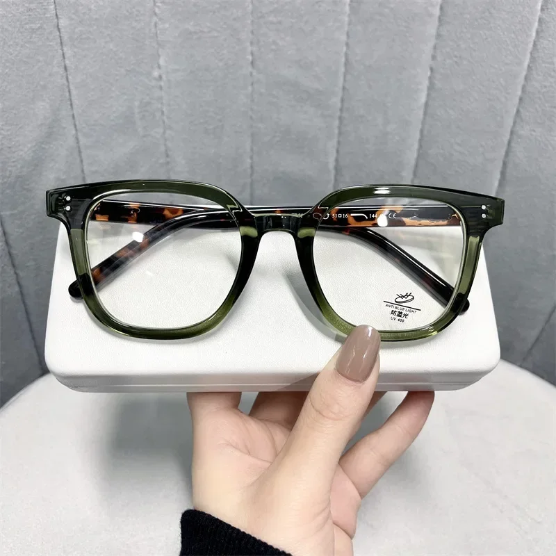 Top Trends: Optical Spectacle Short Sight Eyeglasses Retro Black Large Frame Myopia Glasses Trend Female Anti-Blue Light Near Sight Eyewear Shoppable Styles - Image 6