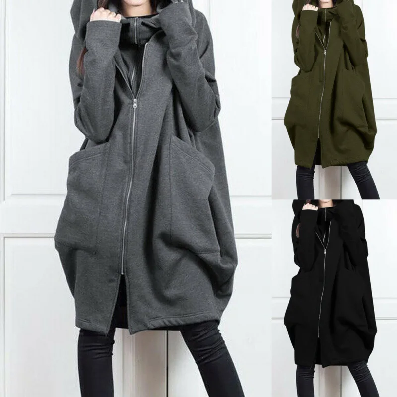 Top Trends: Hooded Maternity Jacket Coat Outwear Women Hoodies Sweatshirt Autumn Winter Casual Women Long Trench Coat Overcoat Streetwear Shoppable Styles