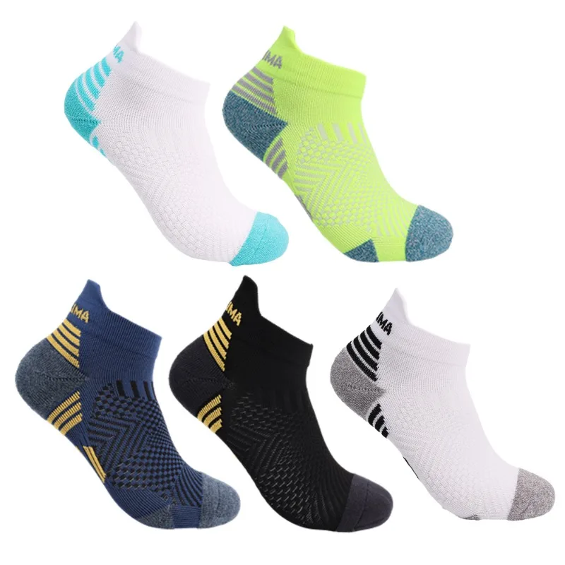 Top Trends: 2023 Professional Marathon Running Sock Men Women Sports Fitness Thickened Cushioned Short Tube Low Cut Boat Ankle Socks Shoppable Styles - Image 6