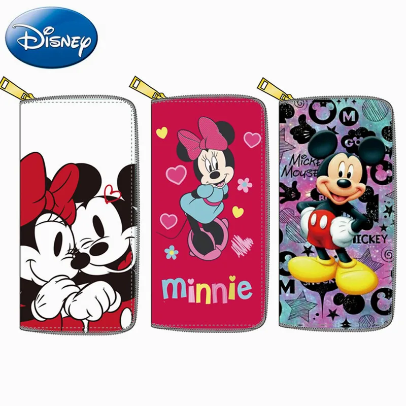 Top Trends: Disney Mickey Mouse Long Wallet For Women Minnie High Capacity Multifunction Wallet Zip Coin Purse Female Card Holder Clutch Shoppable Styles