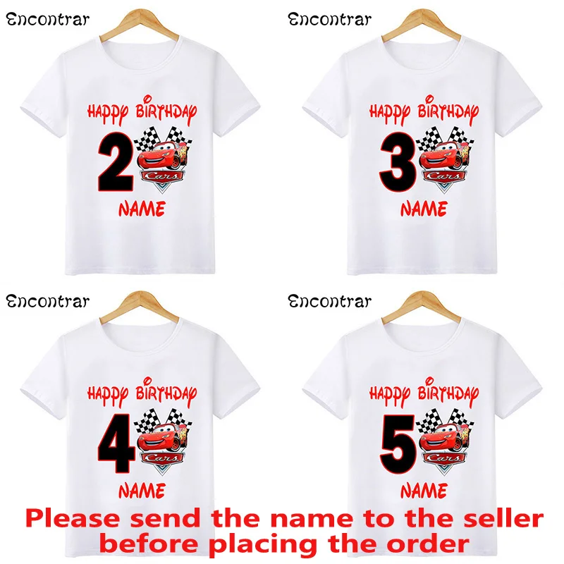 Top Trends: Disney Car Pixar Lightning McQueen Kids T Shirt Girls Clothes 1 2 3 4 5 6 7 8 9 Years Birthday Baby Boys T-Shirts Party Tops Shoppable Styles