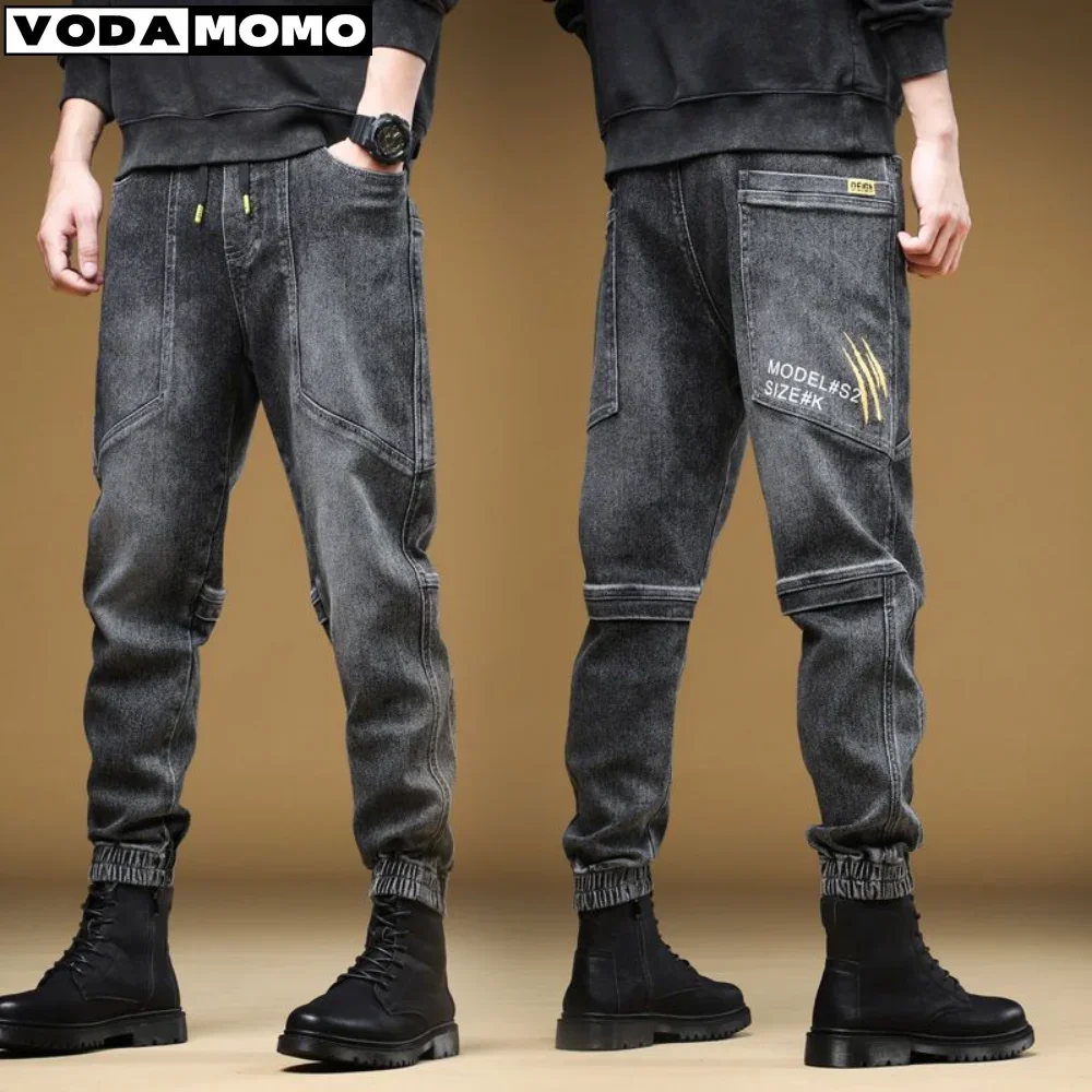 Top Trends: Men’s Dragon Embroidery High Quality Denim Pants, Slim-fit Stretch Scratches Casual Jeans, washed Jeans Pants Pantalones Hombre Shoppable Styles