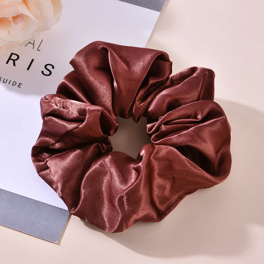 Top Trends: Women Satin Silk Hair Tie Elastic Scrunchies Ponytail Holder Hair Rope Rings New Christmas Hair Accessories Shoppable Styles - Image 6