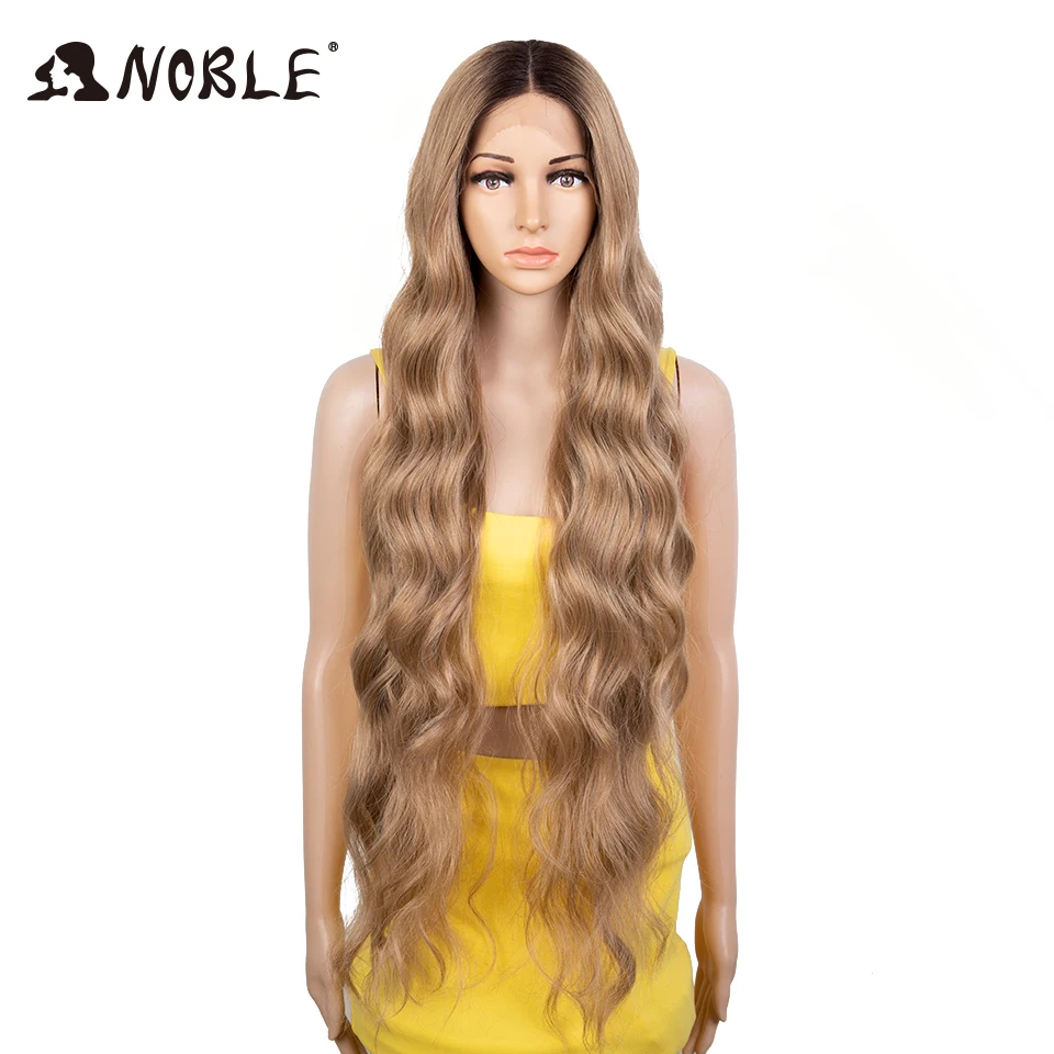 Top Trends: Noble Lace Wig Synthetic 36&quot; Ginger Lace Front Wig Body Wig Long Wavy Free Part Synthetic Lace Front Wigs For Women Cosplay Wig Shoppable Styles