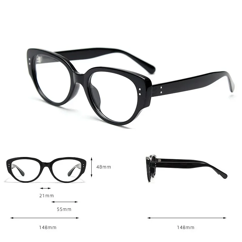 Top Trends: Oversized Female Finished Myopia Glasses Fashion Transparent Short Sighted Diopter Eyewear Unisex Large Cat Eye Computer Glasses Shoppable Styles - Image 6