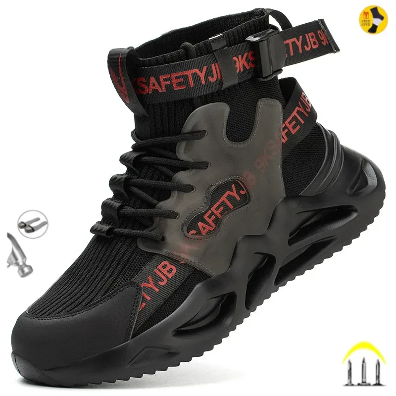 Top Trends: Fashion Work Boots Indestructible Steel Toe Cap Safety Shoes For Men Puncture-Proof Industrial Sneakers Adult Male Footwear Shoppable Styles