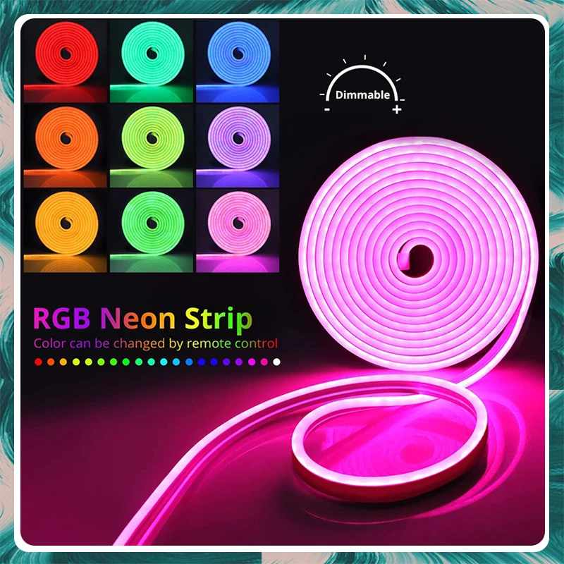 Silicone Rope Light Tape, impermeável Dimmable Smart