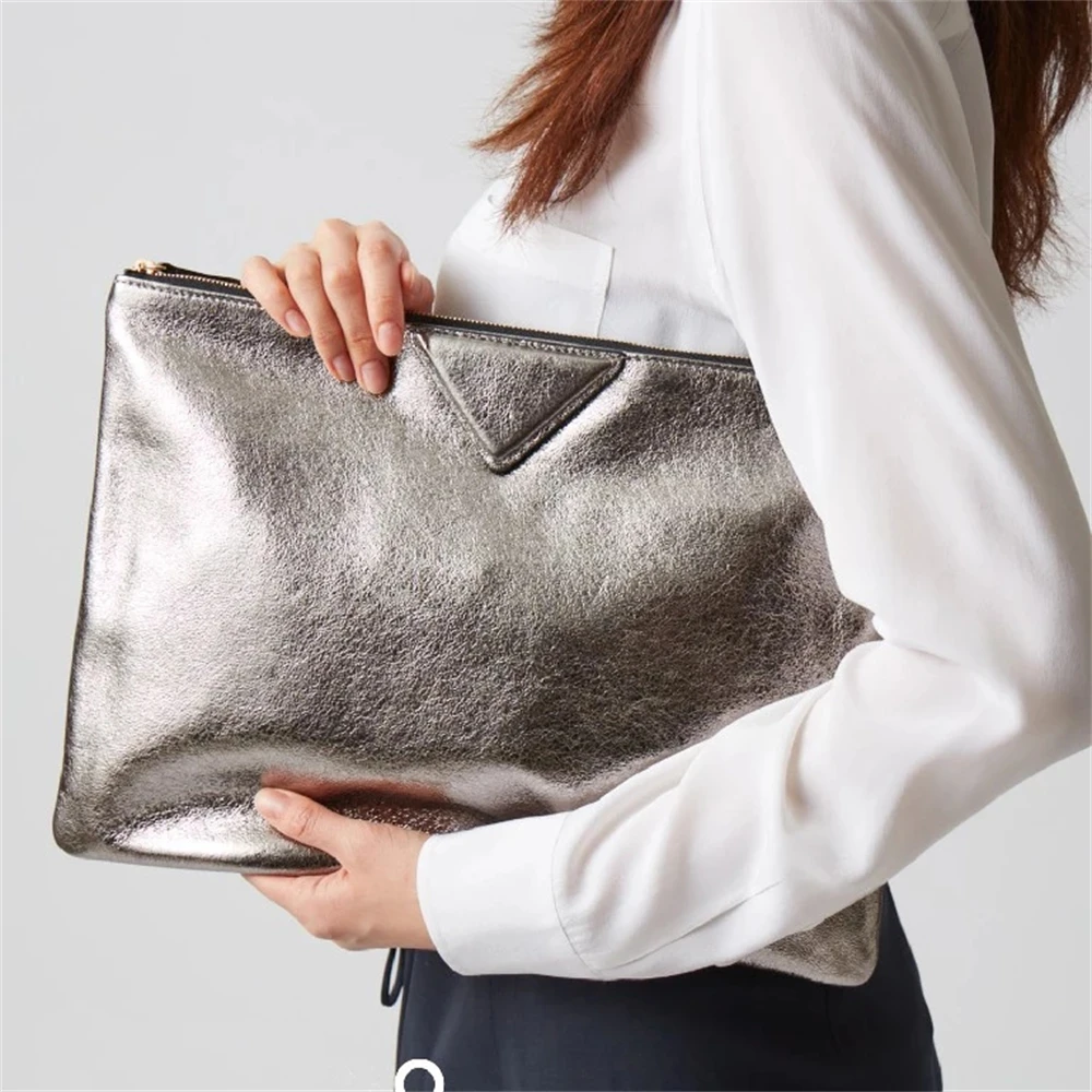 Top Trends: A4 Briefcase Wallet Pu Leather Clutch Bags Luxury Designer Lady Handbags Female Envelope Bags Silver Multicolored 2024 New Shoppable Styles