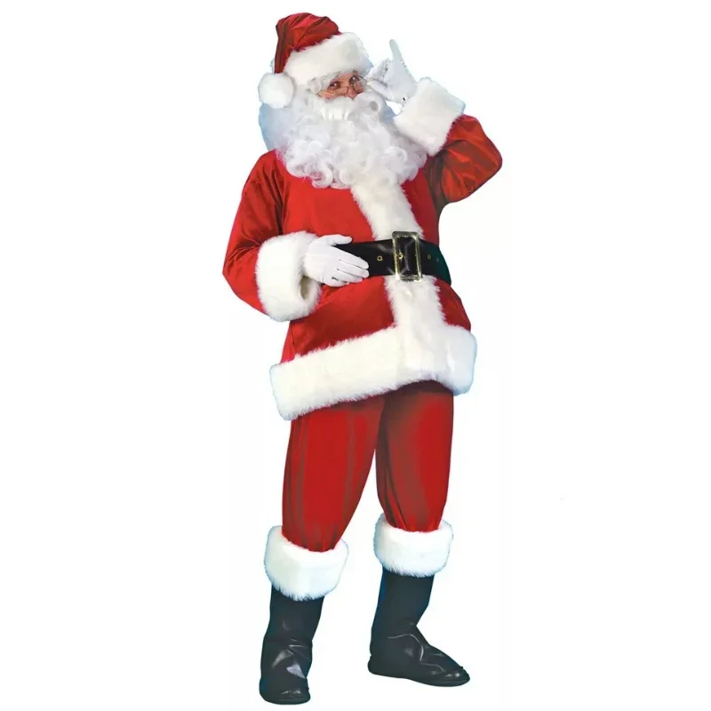 Top Trends: Santa Claus Chiristmas Cosplay Costume Christmas New Year Men Costumes Deluxe Classic Adults Set Carnival Party RolePlay Suits Shoppable Styles - Image 2