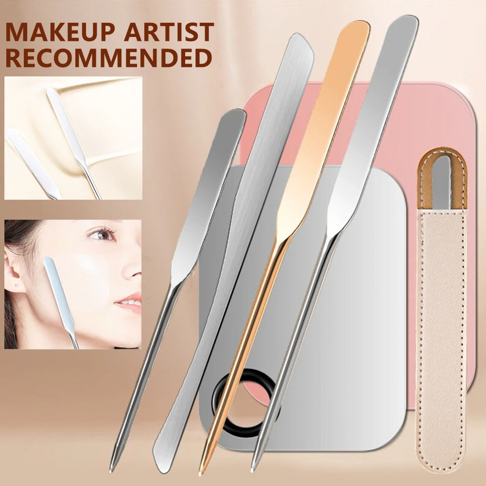 Top Trends: Stainless Steel Makeup Foundation Spatula Mix Stick Foundation Eye Shadow Cream Pigments Mixing Tool Cosmetic MakeUp Custom Logo Shoppable Styles