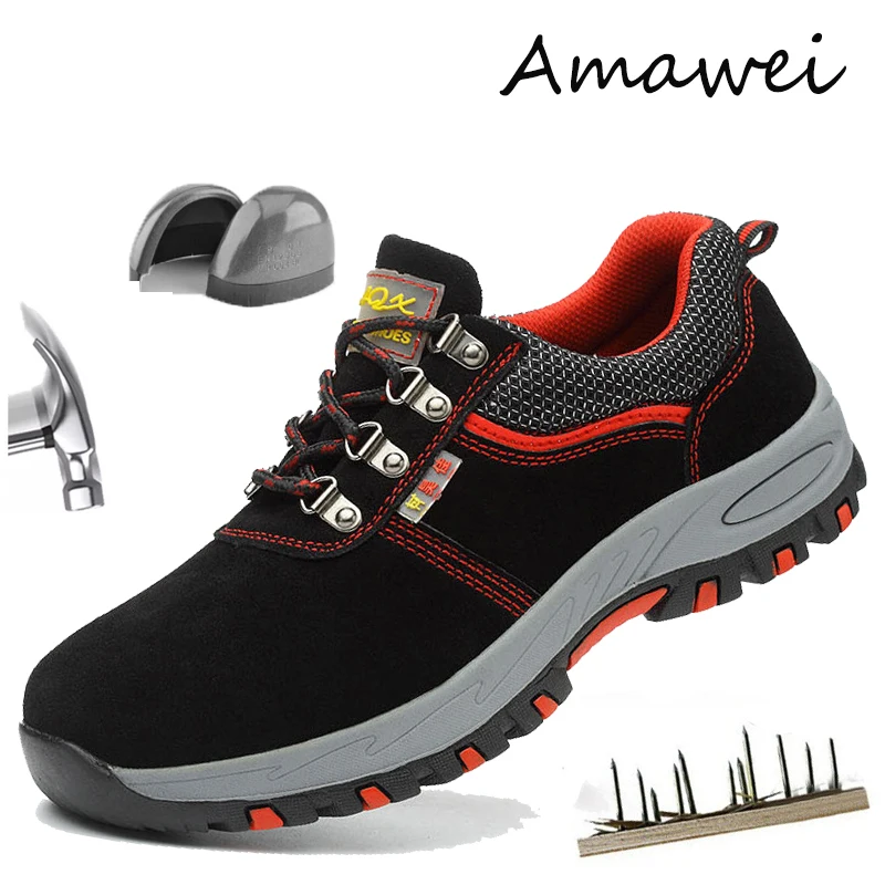 Top Trends: Amawei Indestructible Safety Shoes For Men Construction Women's Steel Toe Work Boots Breathable Lightweight Size 37-46 Shoppable Styles