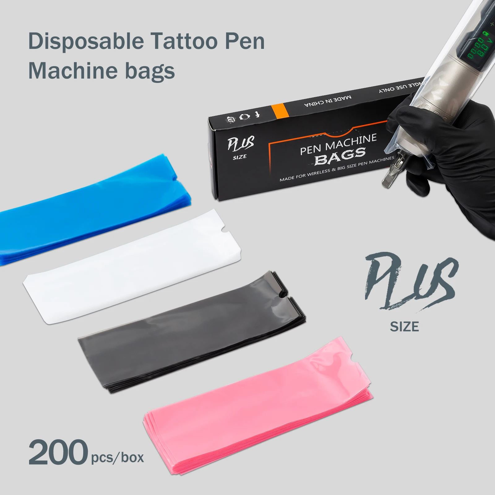 Top Trends: EZ Disposable Cartridge Tattoo Machine Pen Covers Plastic Bags Pen Type Machine Cover Tattoo Bags 200pcs / bag Shoppable Styles