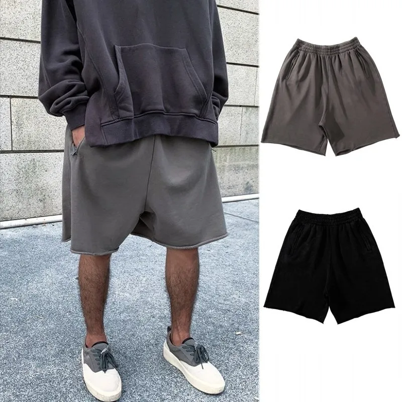 Top Trends: Kanye Same Style Shorts Pure Cotton Old Sports Shorts Men'S High Street Casual Shorts Shoppable Styles