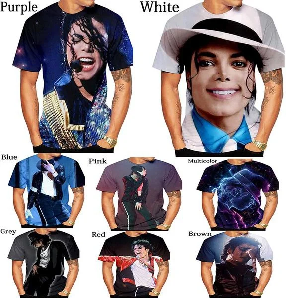 Top Trends: New Fashion 3D Printed Michael Jackson Casual T-Shirt Women / men&#039;s Casual Plus Size Top Tees Shoppable Styles