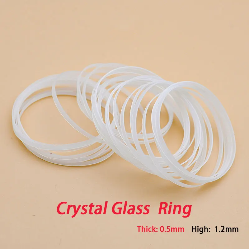 Top Trends: 2pcs White Gasket I-Ring Watch Waterproof Ring Fit Seiko Tissot Citizen Watch Glass Crystal Dia 26-35mm Thickn 0.5mm Height 1.2 Shoppable Styles