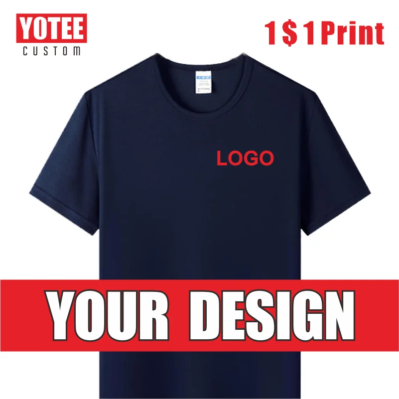 Top Trends: YOTEE Asian Size Polyester Custom Super Cheap T-Shirt Make Your Design Logo Text Men's And Women's Printed Embroidery Gift Top Shoppable Styles