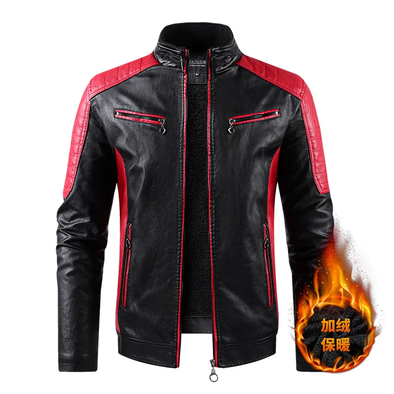 Top Trends: Motorcycle Jacket Winter Men Leather Jacket Fleece Lined Outdoor Waterproof Windbreaker Military Tactical Coats PU Leather Slim Shoppable Styles