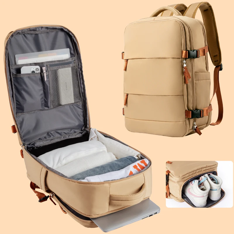 Top Trends: Waterproof Travel Backpack Airplane Carry On Backpack Large Capacity Multi-Function Luggage Lightweight Fit 17inch Notebook Shoppable Styles