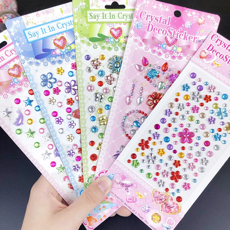 Top Trends: New 3D Rhinestone Face Sticker For Children Gems Jewels Stickers Kids Bright For Face Festival Makeup Crystals Face Decoration Shoppable Styles