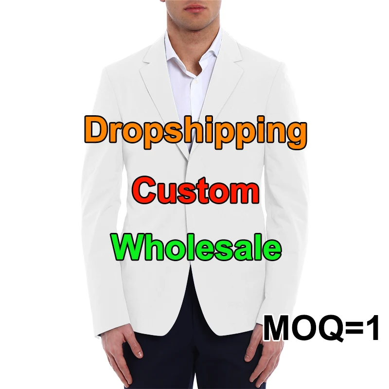 Top Trends: Customized New Men's Blazers Fashion Suit DIY Your Design Coat Casual Slim Fit Blazer 3D Print Jacket Men Dropshipping Wholesale Shoppable Styles