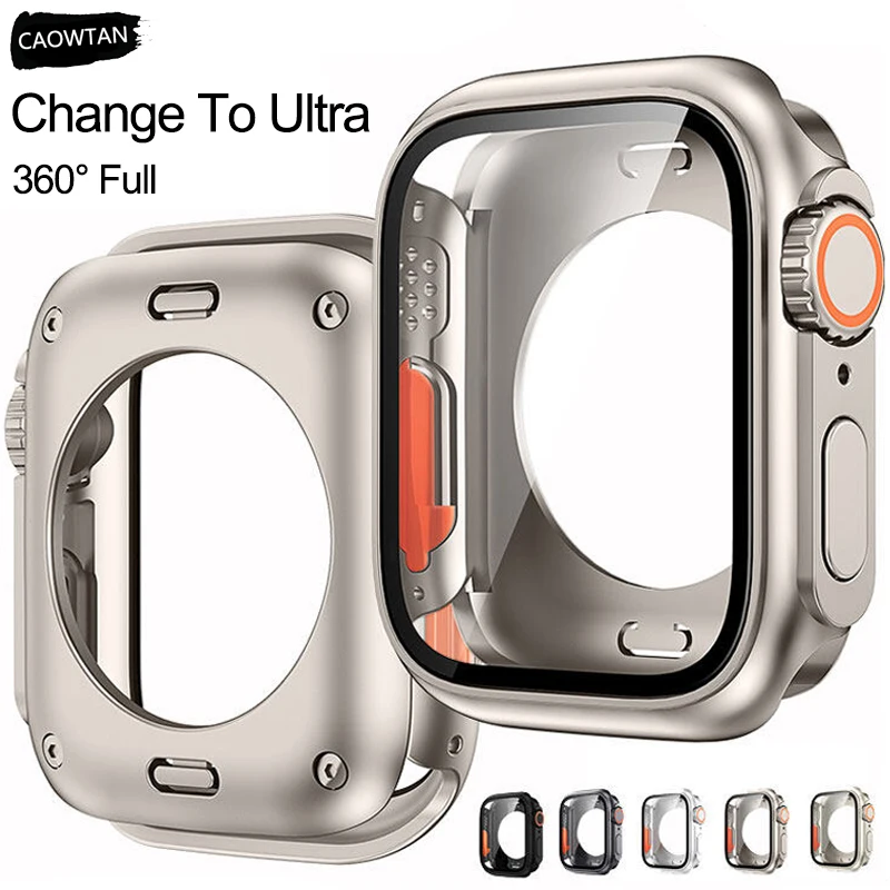 Top Trends: Change To Ultra2 49mm Cover For Apple Watch 9 8 7 45 / 41mm Case Screen Protector PC 360 Full Glass IWatch Series 5 6 Se 44mm 40MM Shoppable Styles