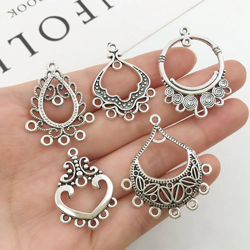 Top Trends: 20PCS Retro Ethnic Hanging Head Earrings Connector For Jewelry Making Bracelet Necklace Connecting Link DIY Accessories Supplies Shoppable Styles - Image 3