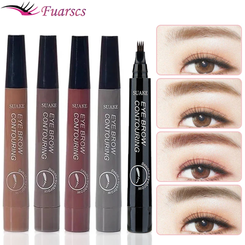 Top Trends: 4 Points Waterproof Eyebrow Pencil 5 Colors Long Lasting Liquid Brown Eyebrow Pencil Tattoo Pencil Eye Cosmetic Beauty Makeup Shoppable Styles