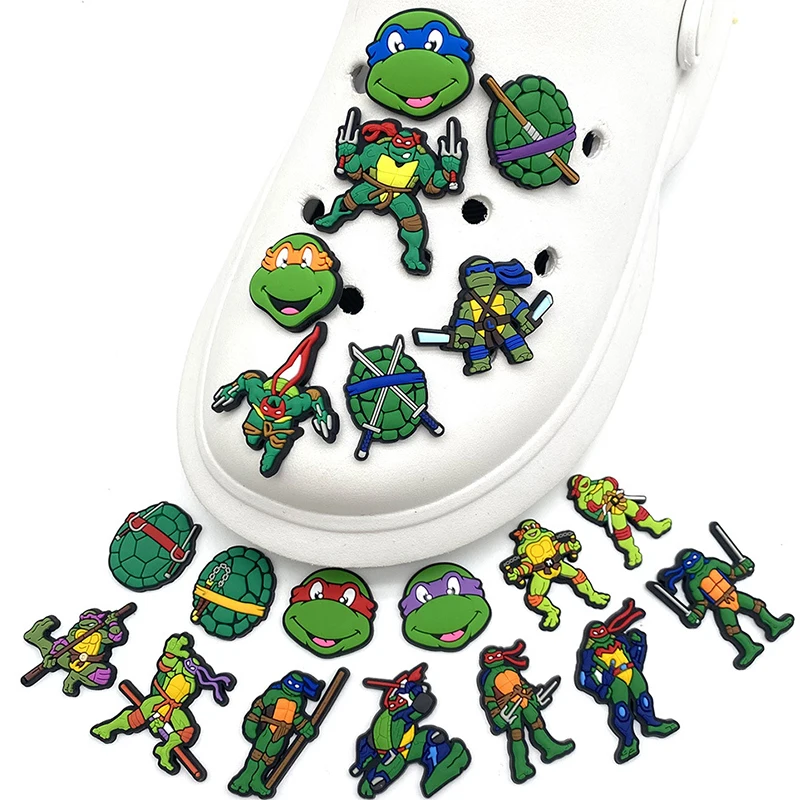 Top Trends: MINISO Teenage Mutant Ninja Turtles Rubber Shoe Charms For Crocs Cartoon Crocs Ninja Turtles DIY Crocs Jibitz Wholesale Shoppable Styles - Image 3