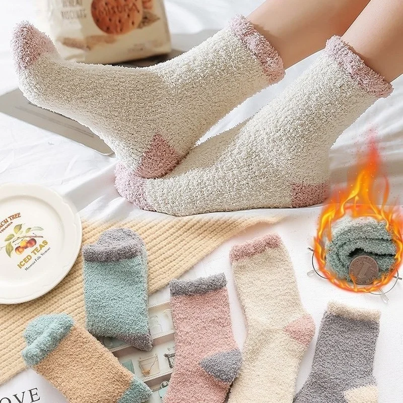 Top Trends: Winter Fuzzy Warm Socks Women Thicken Thermal Cotton Fluffy Home Hosiery Calcetines House Floor Sleeping Casual Mujer Sock Shoppable Styles