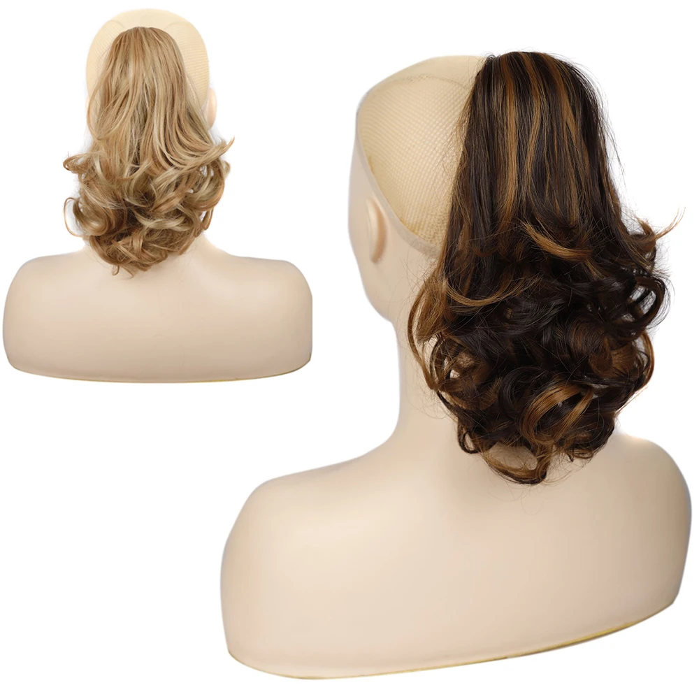 Top Trends: Synthetic Claw Clip On Ponytail Wavy False Hair Extension Hairpiece For Women Accessories Shoppable Styles