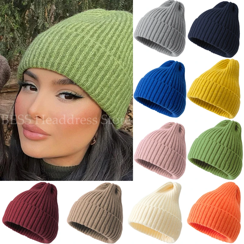 Top Trends: New Beanie Winter For Women Men Boys Girls Crochet Skullies Hat Solid Color Unisex Autumn Knitted Beanies Caps Wild Accessories Shoppable Styles