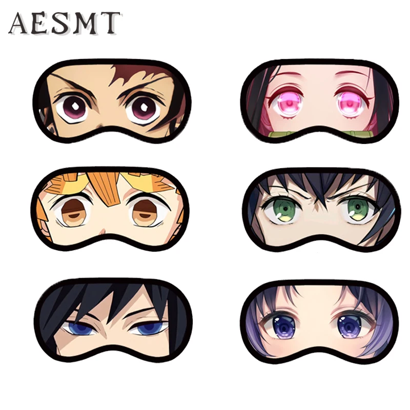 Top Trends: Anime Eye Patch Cartoon Face Sleep Blindfold Sleeping Blindfolds Soft Casual Eyes Mask Nezuko Shoppable Styles