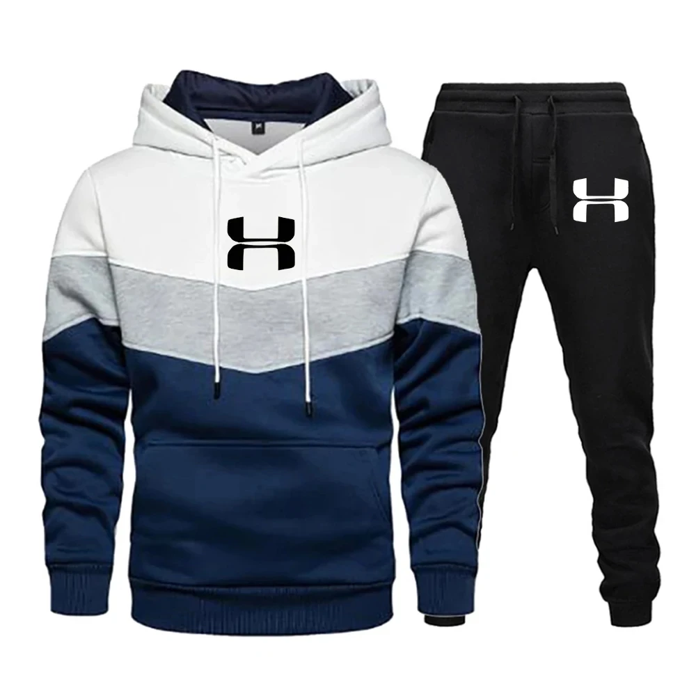 Top Trends: 2023 New Fashion High Quality Men&#039;s Sports Wear Striped Hoodie+ Sports Pants 2-piece Set For Autumn / Winter Casual Jogging Shoppable Styles