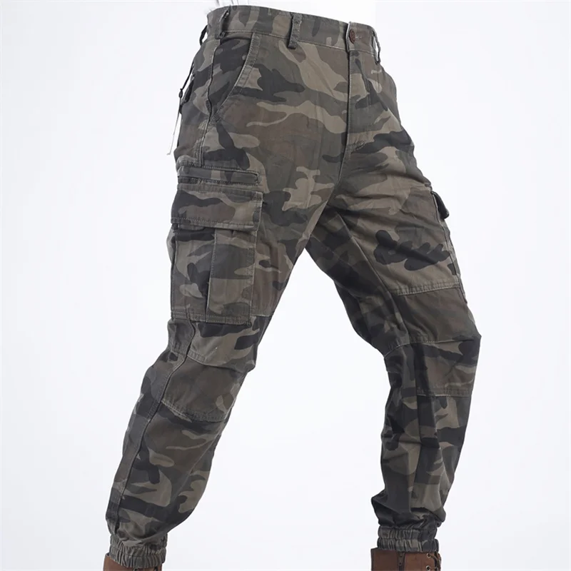 Top Trends: Men&#039;s Casual Cargo Pants High Quality Cotton Overalls Military Style Tactical Camouflage Trousers Spring / Autumn Fashion Pants Shoppable Styles