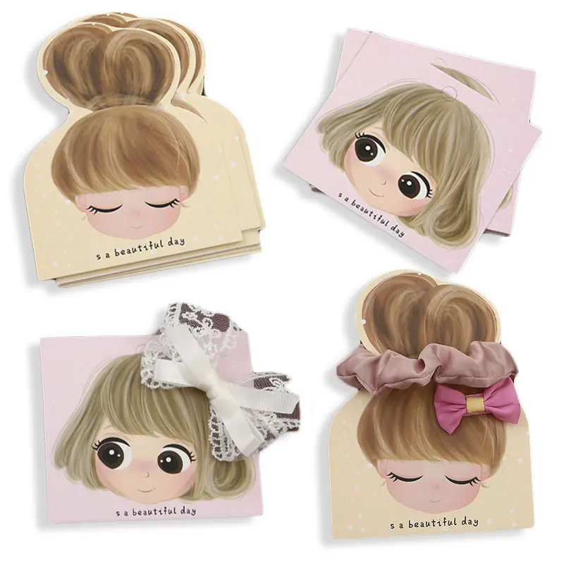 Top Trends: 50pcs / lot Barrettes Packing Paper Card Cute Small Girs Display Cards For DIY Kid Hair Accessories Retail Price Tags Holder Label Shoppable Styles