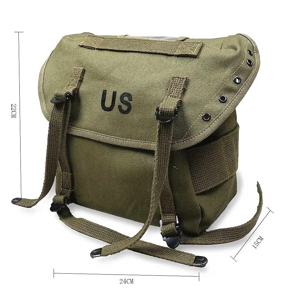 Top Trends: M1961 Military Bag Butt Pack US Vietnam Canvas Storage Rucksack Combat Gear With Straps Tactical Retro WW2 War Shoppable Styles - Image 4